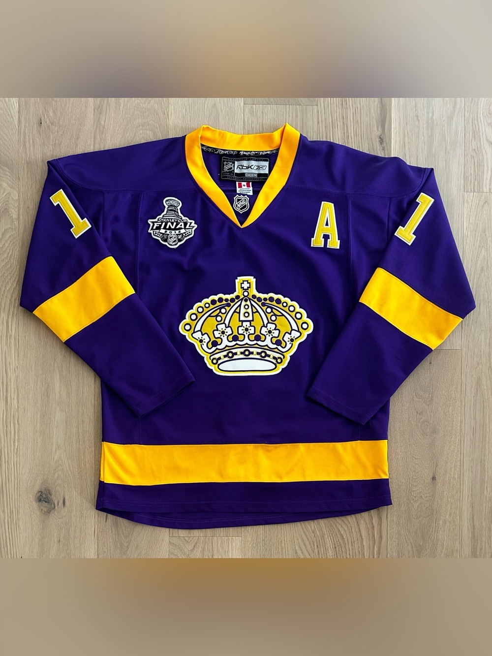 Vintage LA Kings Anze Kopitar Reebok Authentic NHL Hockey Jersey Lakers Purple